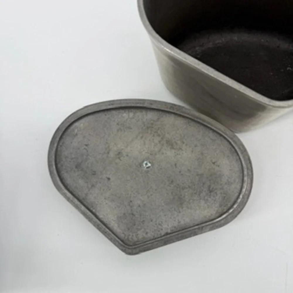 Vintage Club Aluminum Heart Shaped Pot with Lid Silver Cast Retro Cookware USA